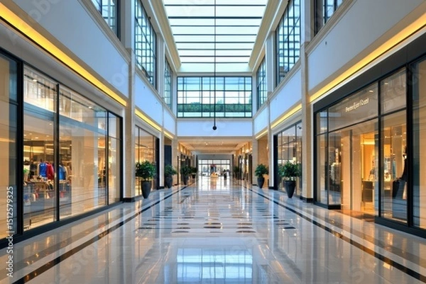 Fototapeta Modern Commercial Window Design for Retail and Office Spaces in Atlanta's New Shopping Mall