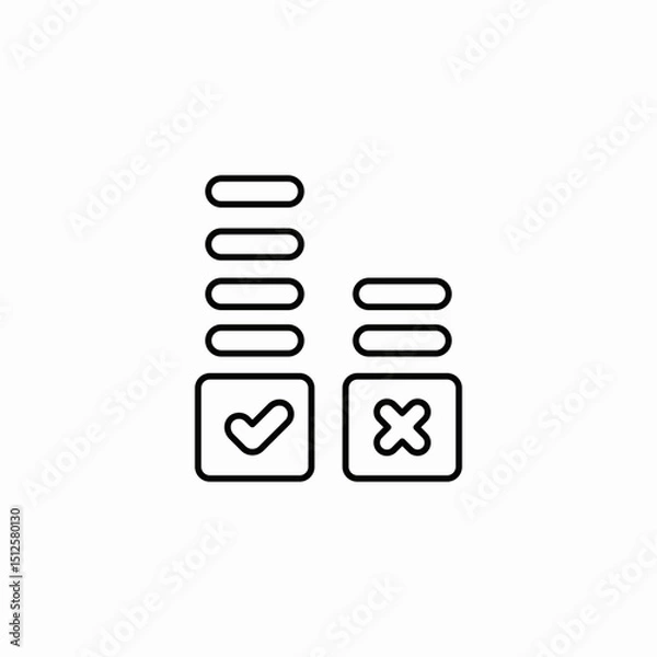 Fototapeta voting results icon sign vector