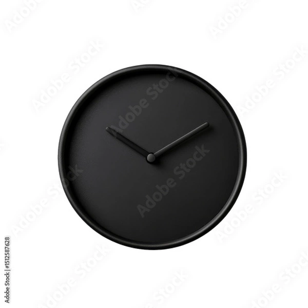 Obraz Clock with simple black face and minimal design highlighting timekeeping elegance and functionality