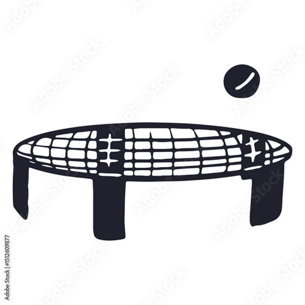 Fototapeta Spikeball net and ball cut out