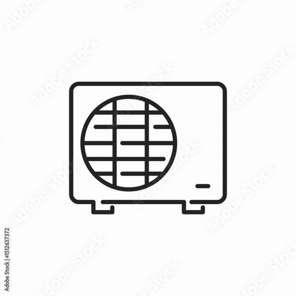 Obraz heat pump icon sign vector