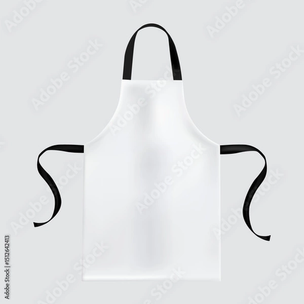 Fototapeta Apron Mockup Isolated On White Background. Vector Illustration