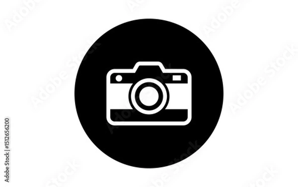 Fototapeta Camera icon photo snapshot button capture photograph shutter flash digital app modern sign symbol vector graphic