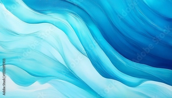 Fototapeta Abstract blue wave forms