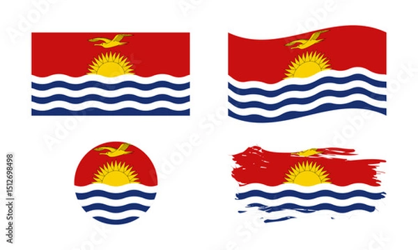 Fototapeta Kiribati flag in different forms