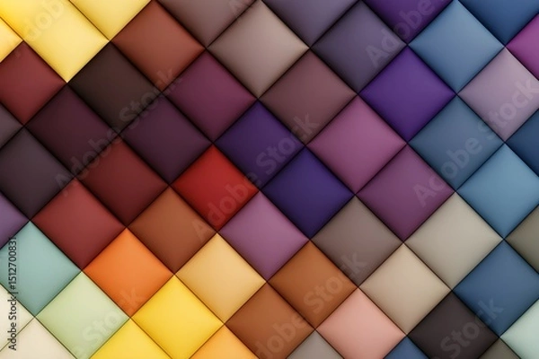 Fototapeta Colorful Gradient Quilted Squares Pattern