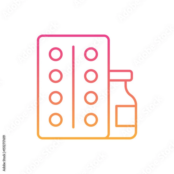 Fototapeta Medication Pills  Icon vector