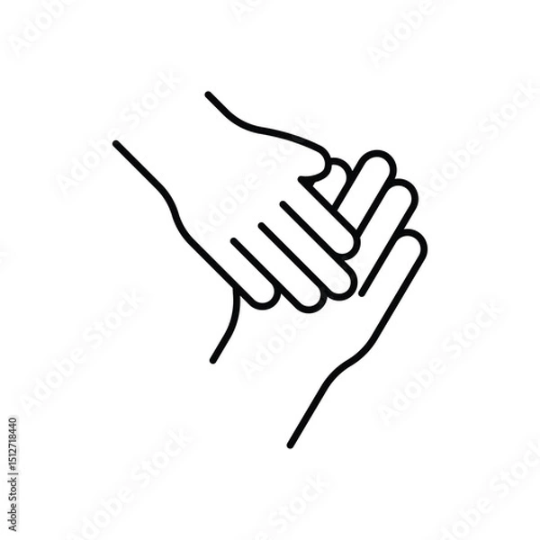 Fototapeta Caring  Icon vector