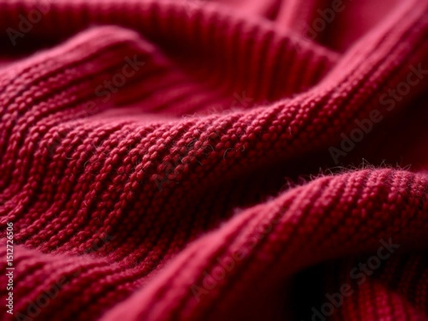 Fototapeta red wool texture