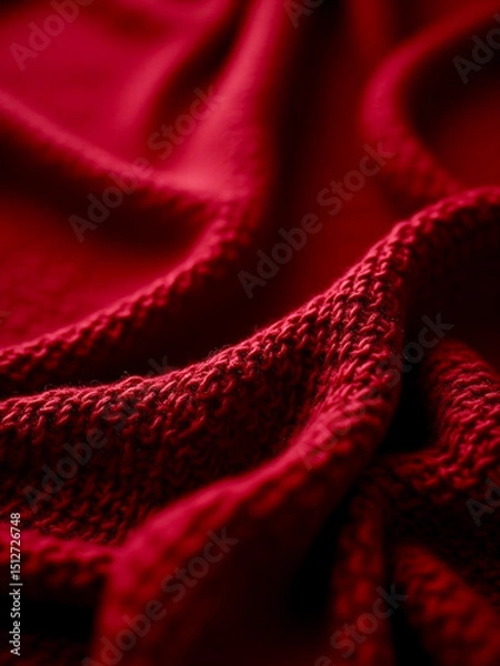Fototapeta red fabric background