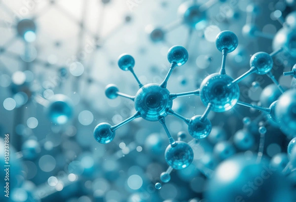 Fototapeta Medical Science Background: Interlocking Molecules for Drug Discovery