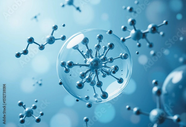 Fototapeta Biological Research: Detailed 3D Render of a Viral or Cellular Form