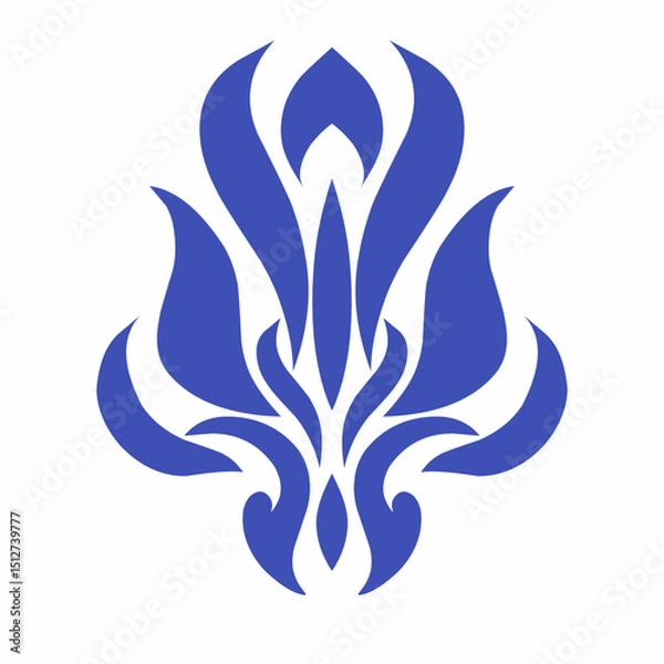 Obraz Abstract Tribal Tattoo Design Symmetrical Flame Pattern