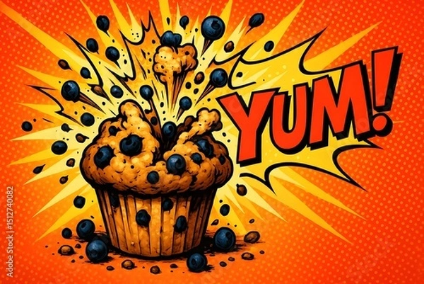 Obraz Blueberry Muffin YUM! Explosion