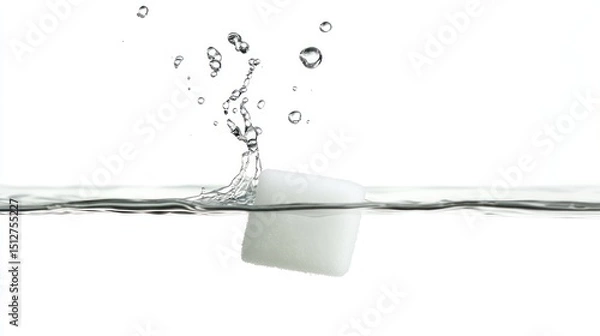 Fototapeta Cube in Water Splash (1)