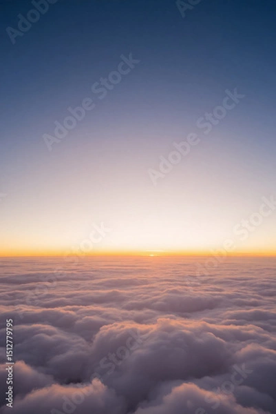 Obraz Stunning Aerial View of Sunrise Over a Sea of Clouds