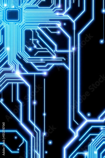 Obraz Abstract Blue Circuit Board Technology Background