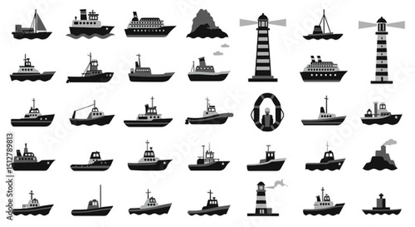 Fototapeta ship, boat, yacht, sailboat, trawler, motorboat, canoe, kayak, submarine, aircraft carrier, destroyer, frigate, cruiser, battleship, tanker, cargo ship, container ship, fishing boat, rowboat, speedboa