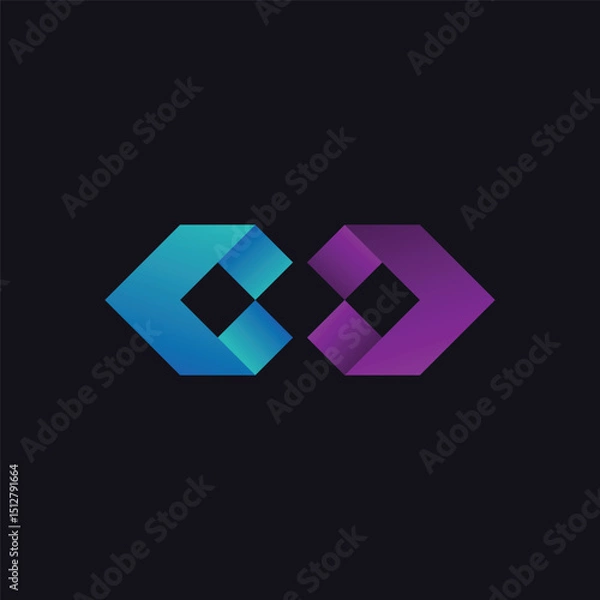 Obraz simple logo, icon, minimal, abstract logo