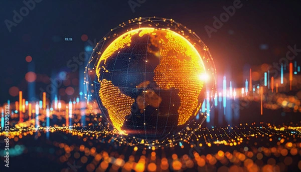 Obraz デジタルネットワークの地球