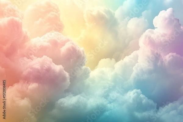 Fototapeta Pastel Rainbow Cloudscape Background