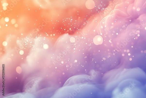 Fototapeta Abstract Colorful Background With Smoke And Bokeh