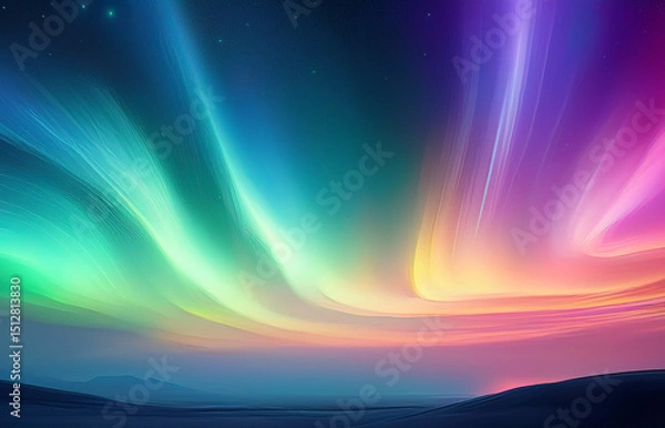 Fototapeta Abstract Gradient Lights: Vibrant Aurora-Inspired Background