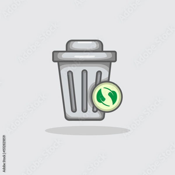 Obraz zero waste icon illustration for green living campaigns environmental design zero waste education and earth care Editable and scalable for digital or print media