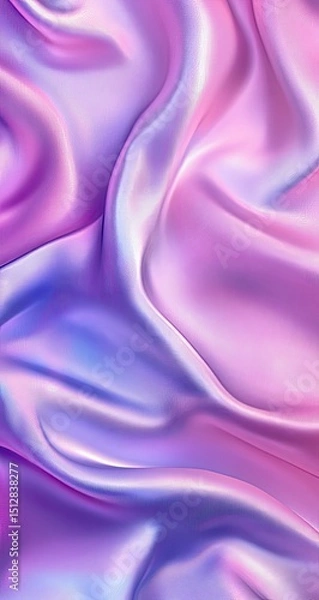 Fototapeta Soft, flowing silk fabric in a vibrant ombre of pinks and purples
