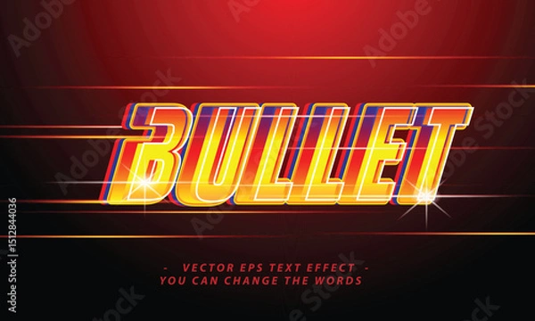 Fototapeta bullet with text effect illustration