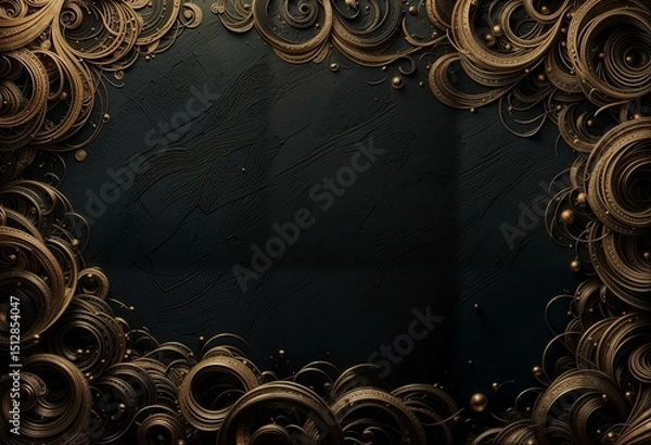 Fototapeta vintage background with golden frame
