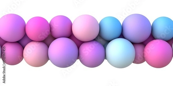 Fototapeta Colorful Gradient Spheres Arrangement, Seamless Pattern Texture Illustration