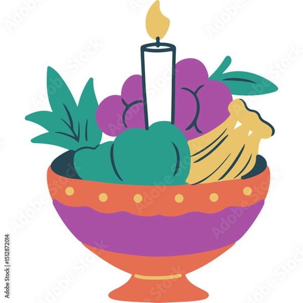 Fototapeta Local Fruit Birthday Offering Icon