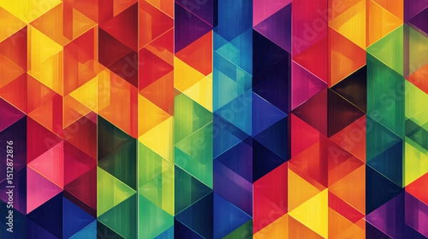 Fototapeta abstract geometric background, Seamless_vector_rainbow_pattern 