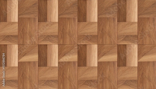 Fototapeta Seamless Wood Texture Background – High-Quality Natural Wooden Pattern for Tiling, Flooring, 3D Rendering, and Graphic Design Projects. 