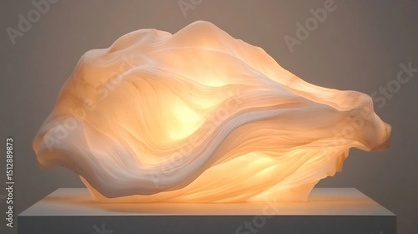 Obraz A translucent marble sculpture softly glowing from within.