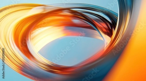 Obraz A close up of a film reel with light reflections creating abstract shapes.