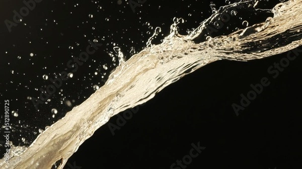 Obraz A fine spray of water droplets creating a gentle mist in the air.