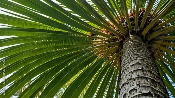Obraz palm tree in the wind