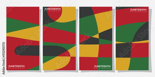 Obraz Abstract Juneteenth backgrounds set, abstract juneteenth pattern background juneteenth abstract seamless pattern
