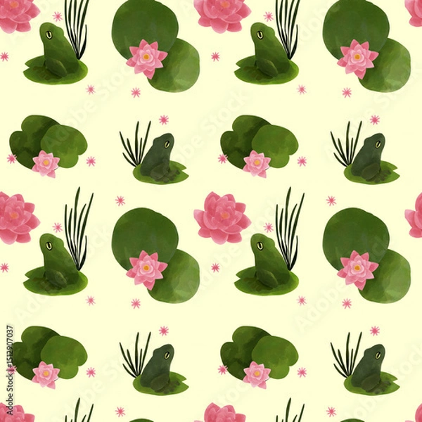 Obraz Froggie seamless pattern 
