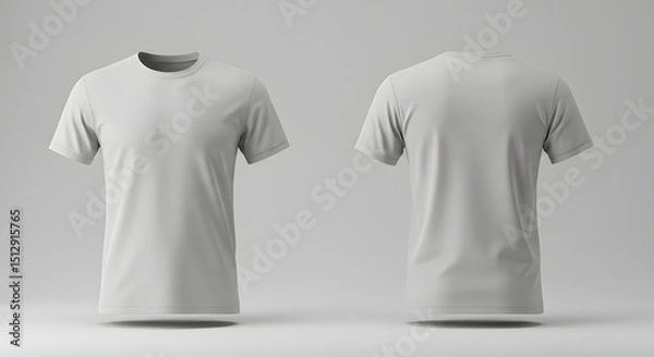 Obraz White T-Shirt Mockup: Front and Back View