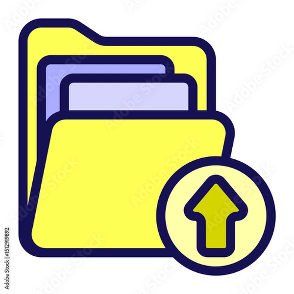 Obraz Upload Folder Flat Icon