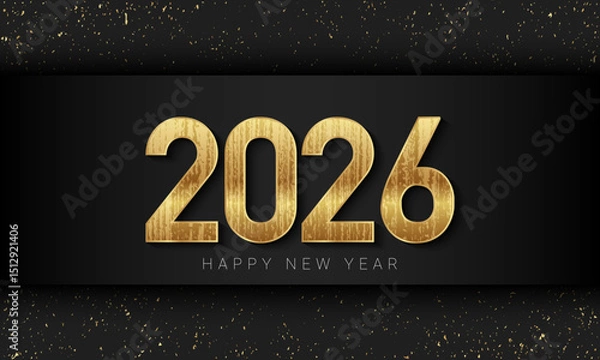 Obraz Golden 2026 Happy New Year Background Design.