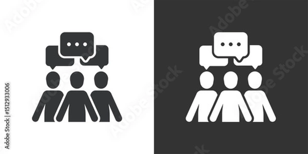 Fototapeta Teamwork icon. Solid glyph series icon