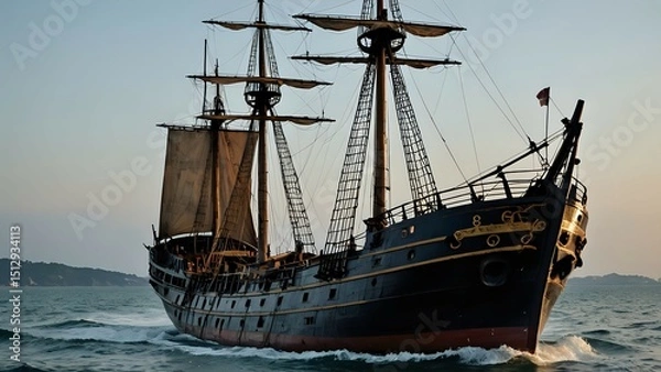 Obraz ship in the sea