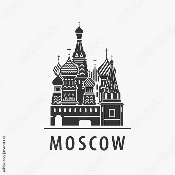 Obraz Cathedral Moscow Vector Symbol