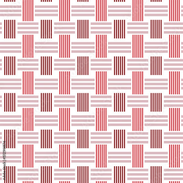 Fototapeta Monochrome geometric stripe plait pattern with lines