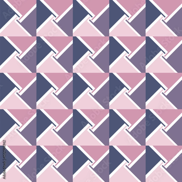 Fototapeta Seamless geometric pattern with monochrome triangles