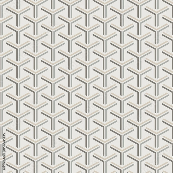 Fototapeta Seamless pattern with geometric Y shape